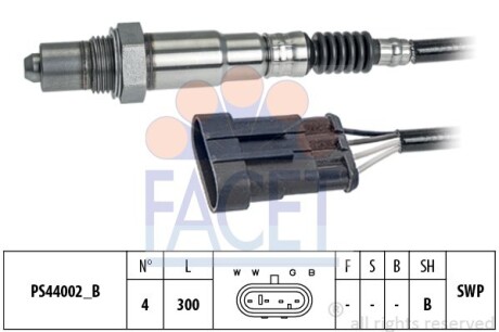 Датчик кисню (лямбда-зонд) Doblo/Combo 05- 1.2-1.4i (10.8203) FACET 108203