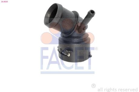 Фланец системи охлаждения Audi A3 (03-13)/VW Golf (04-13)/Skoda Octavia (04-13) FACET 260020 (фото 1)