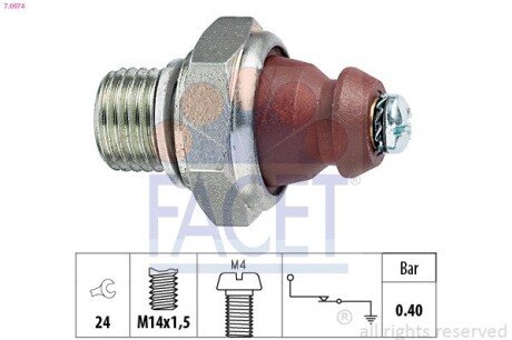 Датчик давления масла ОМ616/617 (7.0074) FACET 70074