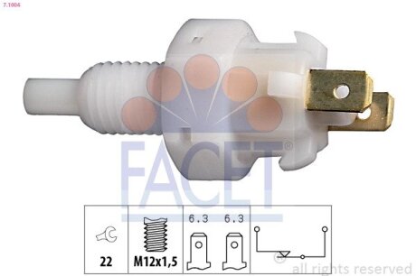 Датчик стоп-сигнала Opel Combo/Corsa/Omega/Saab 1.1-3.0i 71-01 FACET 71004