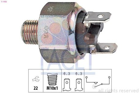 Датчик стоп-сигналу VW -96 (7.1102) FACET 71102