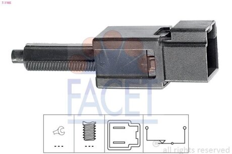Датчик стоп-сигналу Juke 10-/Micra 92-/Note 06-/Qashqai 07-/X-Trail 01- (7.1165) FACET 71165