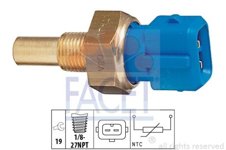 Датчик температури Fiesta 1.3i 95-02/ Transit 2.5 TD/D 88-00 (7.3156) FACET 73156