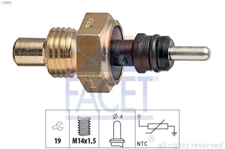 ДАТЧИК ТЕМПЕРАТУРЫ MB C-class (w202) c 200 d (202.120) (93-00) (7.3214) FACET 73214