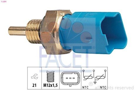 Датчик температури Citroen Berlingo 1.4 i (mfkfx, mfkfw) (96-08) (7.3291) FACET 73291