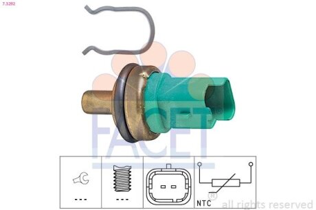 Датчик температури Berlingo/Scudo/ Focus 1.4-2.2d 99- (7.3292) FACET 73292 (фото 1)