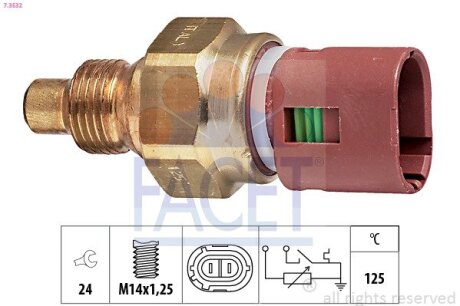 ДАТЧИК ТЕМПЕРАТУРЫ Renault 21 FACET 7.3532