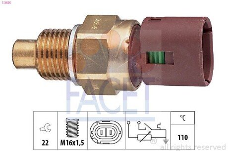 Датчик вмикання вентилятора Master/Movano 2.5/2.8 dCi 98-04 (7.3555) FACET 73555