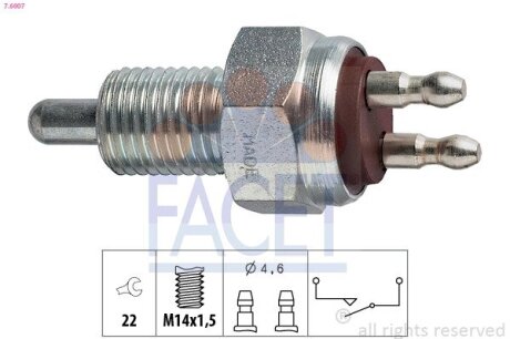 Датчик заднего хода Ford Escort/Sierra/Orion/Transit 1.3i-2.5D 78-93 (7.6007) FACET 76007