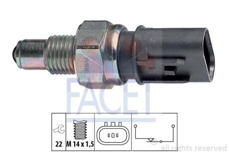 Датчик заднього ходу Hyundai Accent 94-00/Sonata 91-99/ Mitsubishi Carisma 97-06/Colt 86-00/Galant 8 (7.6084) FACET 76084