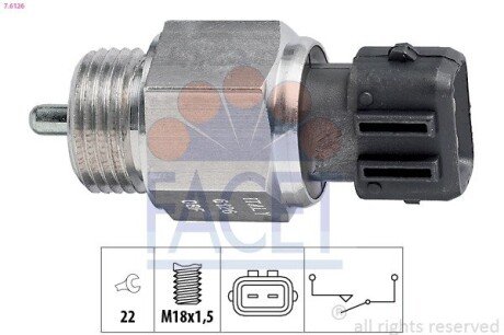 Датчик заднього ходу Caddy/Golf III -04/Polo -01 (7.6126) FACET 76126 (фото 1)