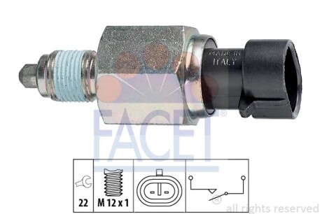 Датчик заднього ходу 1.6 D Multijet 10- (7.6196) FACET 76196 (фото 1)