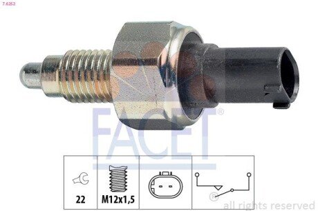 Датчик заднего хода MB A(W168.169) 97-12/ B(W245) 05-11/ Vaneo 02-05 (7.6252) FACET 76252