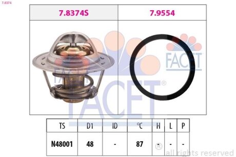 Термостат Ланос /Нексия 8V FACET 78374