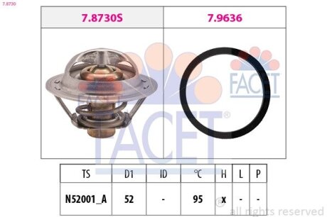 Термостат Clio III (06-14)/Scenic III (08-16) 2.0 16V FACET 78730