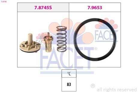 Термостат Skoda Roomster 1.6 (06-15) (7.8745) FACET 78745 (фото 1)