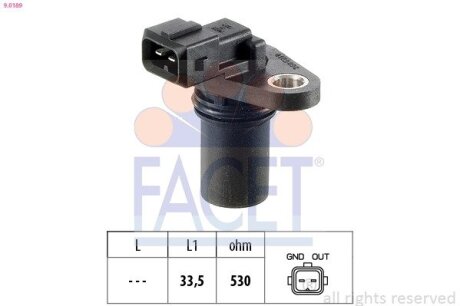 Датчик розподілвалу Ford FIESTA, FOCUS, SCORPIO I/II,TRANSIT 1.1-2.8 85- FACET 9.0189