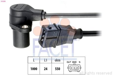 Датчик оборотов коленвала Chevrolet Epica 2.0 (05-06) (9.0228) FACET 90228