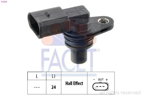 ДАТЧИК РАСПРЕДЕЛЕНИЕ Audi A2/Skoda OCTAVIA/VW CADDY II, III, GOLF IV 1.4-3.0D 97- FACET 9.0269