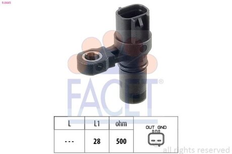 Датчик обертів коленвала Opel Astra G/H 92-10 1.4-2.2 (9.0441) FACET 90441