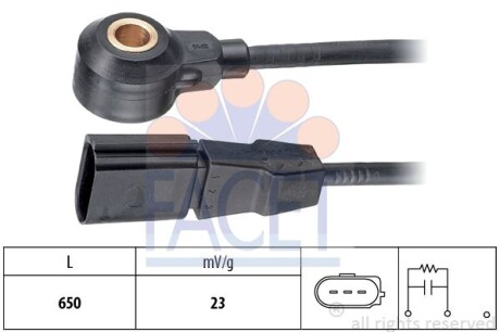 Датчик детонації Audi A6 3.0 (04-06) (9.3162) FACET 93162 (фото 1)