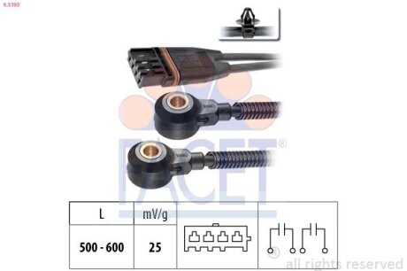 Датчик детонації Bmw 3 325 i (07-13) (9.3193) FACET 93193