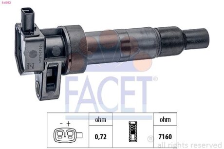 Катушка системы зажигания FACET 9.6392