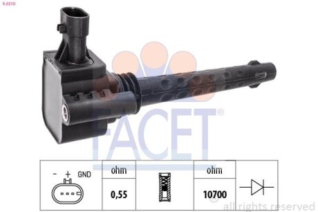 Котушка системи запалювання FACET 9.6510