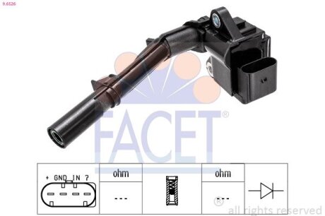 Катушка системы зажигания FACET 9.6526