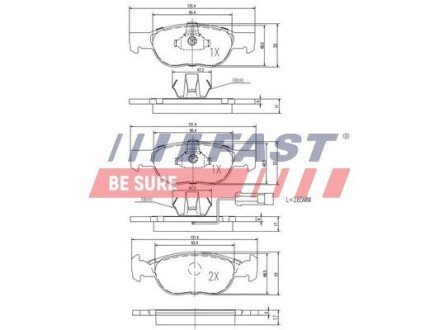 Колодки гальмівні дискові передні комплект FIAT Bravo 95-01 FAST FT29004