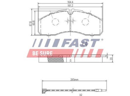 Тормозные колодки перед. Iveco Daily 96- /Renault Mascott 99- FAST FT29117