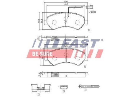 Колодки тормозные дисковые. FIAT Ducato 06-14; PEUGEOT Boxer 06-14; CITROEN Jumper 06-14, Jumper 14- FAST FT29132HD