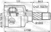 ШРКШ внутр. L 40x182 DUSTER 1.5-2.0 11- 27z/33z FEBEST 2411-DUSTAWDLH (фото 2)