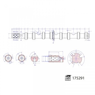 Вал распределительный впускной VAG 2,0 TFSI (выр-во FEBI) FEBI BILSTEIN 175291