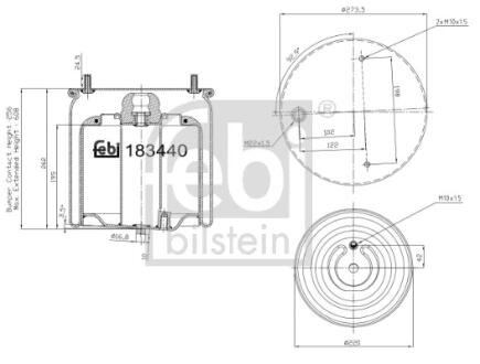 Пневмоподушка FEBI BILSTEIN 183440