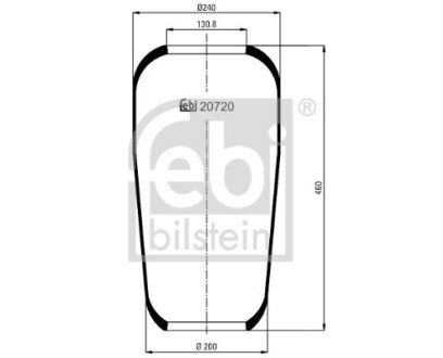 Пневморесора підвіски FEBI BILSTEIN 20720