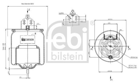 Пневмоподушка FEBI BILSTEIN 38509