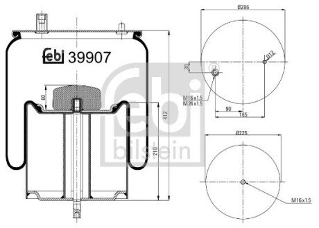 Пневмоподушка FEBI BILSTEIN 39907