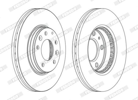 Диск гальмівний FERODO DDF1210C