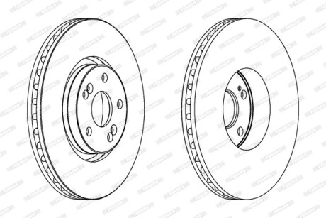 Гальмівний диск FERODO DDF1368C1 (фото 1)