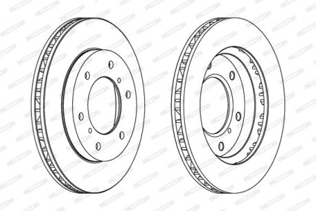 Диск тормозной FERODO DDF1384C