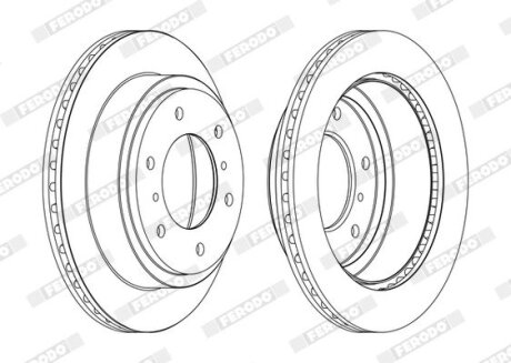 Диск гальмівний FERODO DDF1385C