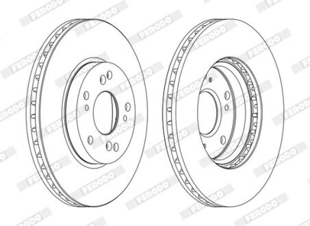 Тормозной диск FERODO DDF1557C