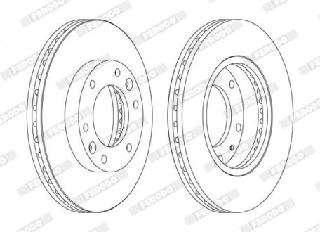 Диск гальмівний FERODO DDF1612C