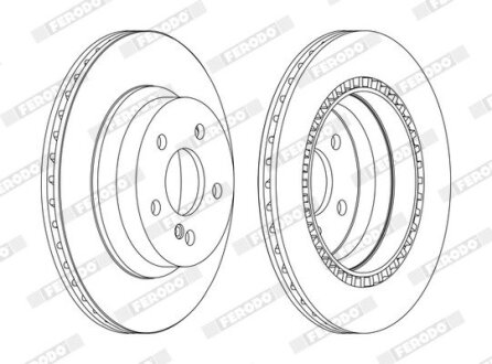 Диск тормозной FERODO DDF1672C