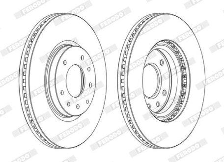 Диск гальмівний FERODO DDF1768C