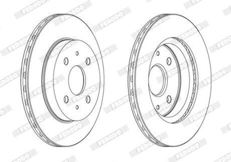 Диск тормозной FERODO DDF1774C