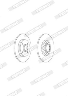 Диск тормозной FERODO DDF1791C-1