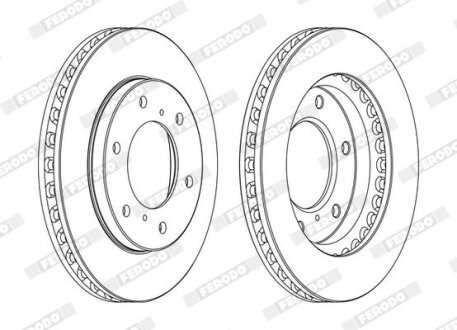 Диск тормозной FERODO DDF1818C