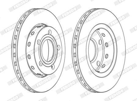 Диск тормозной FERODO DDF1887C